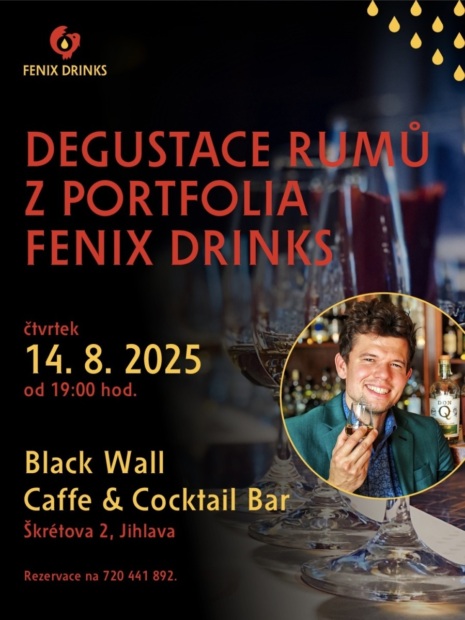 Rumová degustace v Black Wall Caffe & Cocktail Bar v Jihlavě